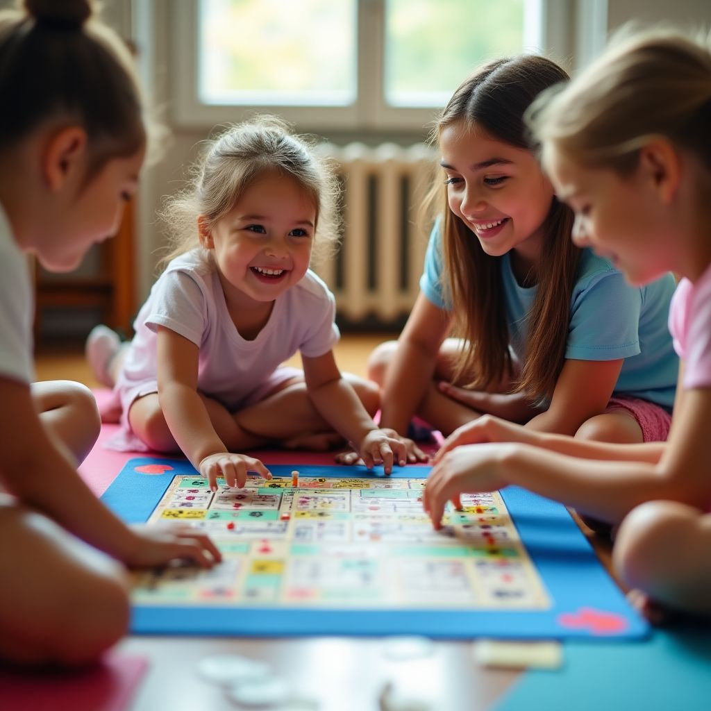 Niños aprendiendo inglés a través de juegos